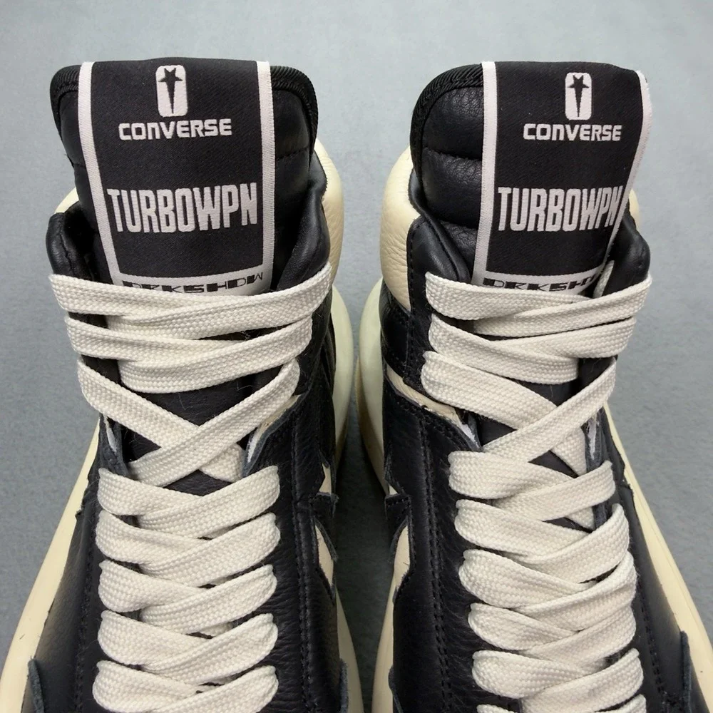 Converse Rick Owens DRKSHDW TURBOWPN Mid Black White Size 8 Womens A03945C
